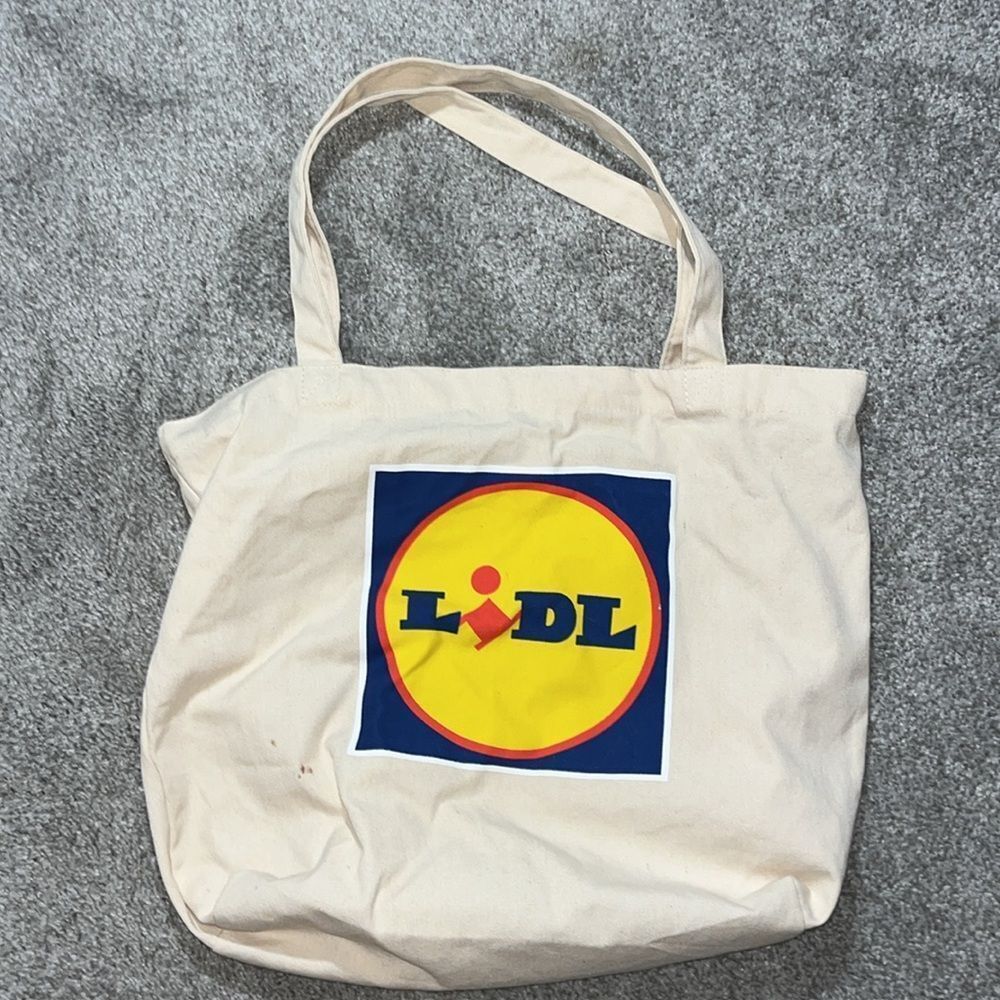 Big Canvas LIDL North Carolina open top beach shopping carry shoulder bag
